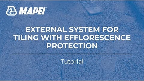 External System for Tiling with Efflorescence protection