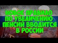 Новое правило по увеличению пенсий вводится в России