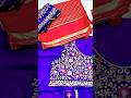 Best for upcoming festivals - vibrant red Mysore crape saree with a work blouse #sarees #trending #1