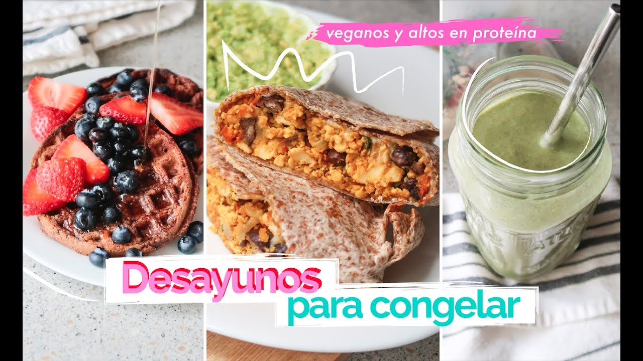 DESAYUNOS altos en PROTEÍNA y amigables con tu congelador | FIT VEGAN