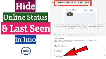 How To Hide Online Status and Last Seen in Imo