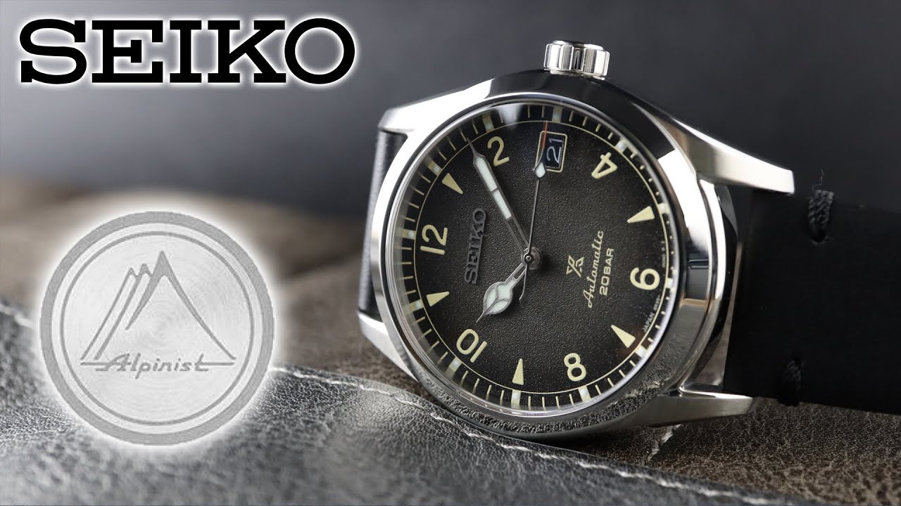 Seiko Alpinist SPB159 | No Compass Alpinist | 38mm Seiko Alpinist | SBDC119  Alpinist 6R35a | Black - YouTube