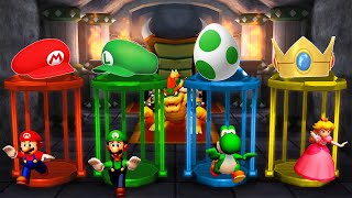 Mario Party The Top 100 Minigames - Mario Vs Yoshi Vs Luigi Vs Peach (Master Difficulty)