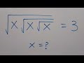Nice square root math simplification  how to solve for x 