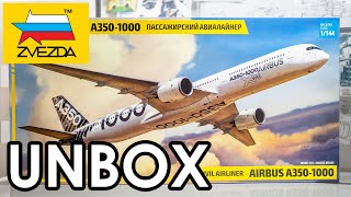 Zvezda Airbus A350-1000 1/144 Model Kit Unbox