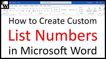 How to Create Custom List Numbers in Microsoft Word
