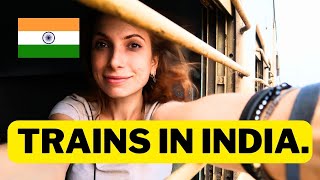 English girl try Cheap & Luxury local Trains in India 🇮🇳❤️🇬🇧 (reality)