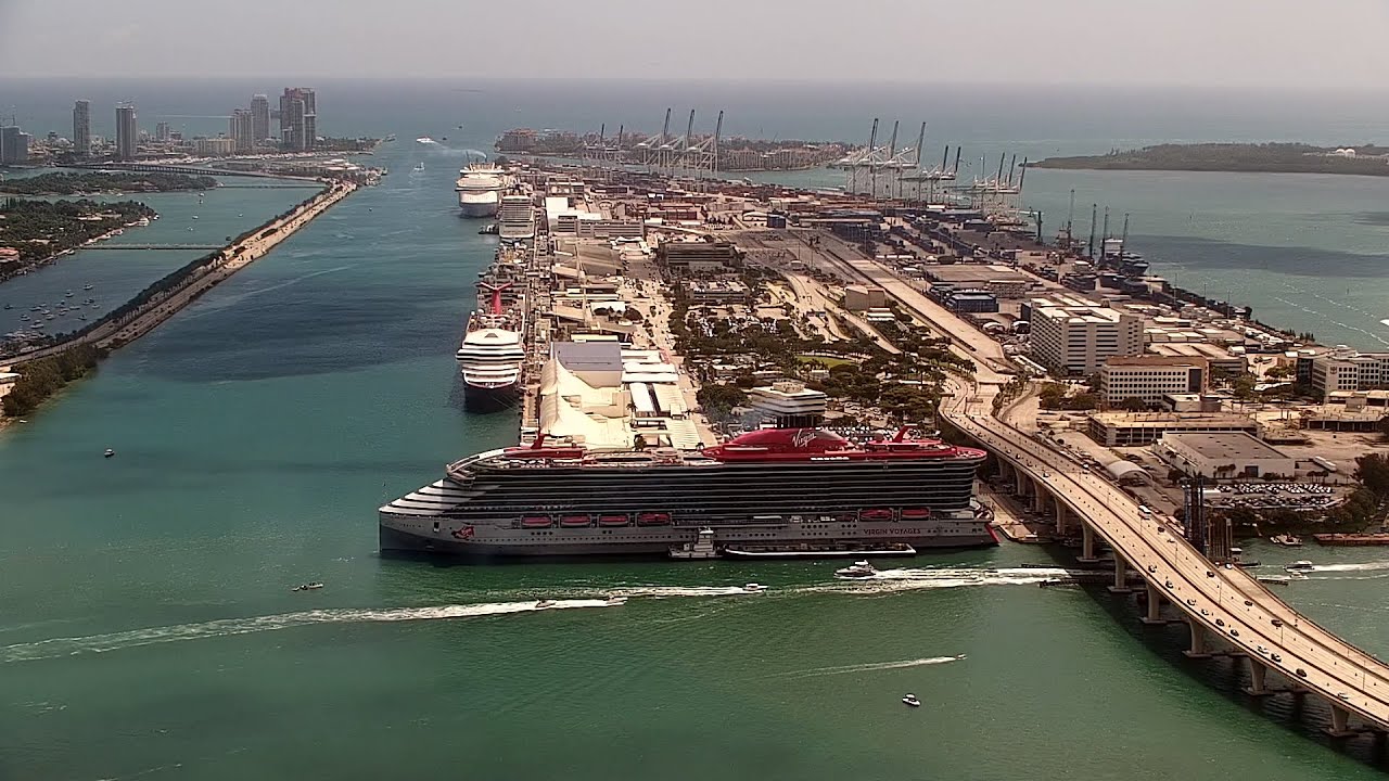 🔴 LIVE Port Miami Cruise Ship Terminals