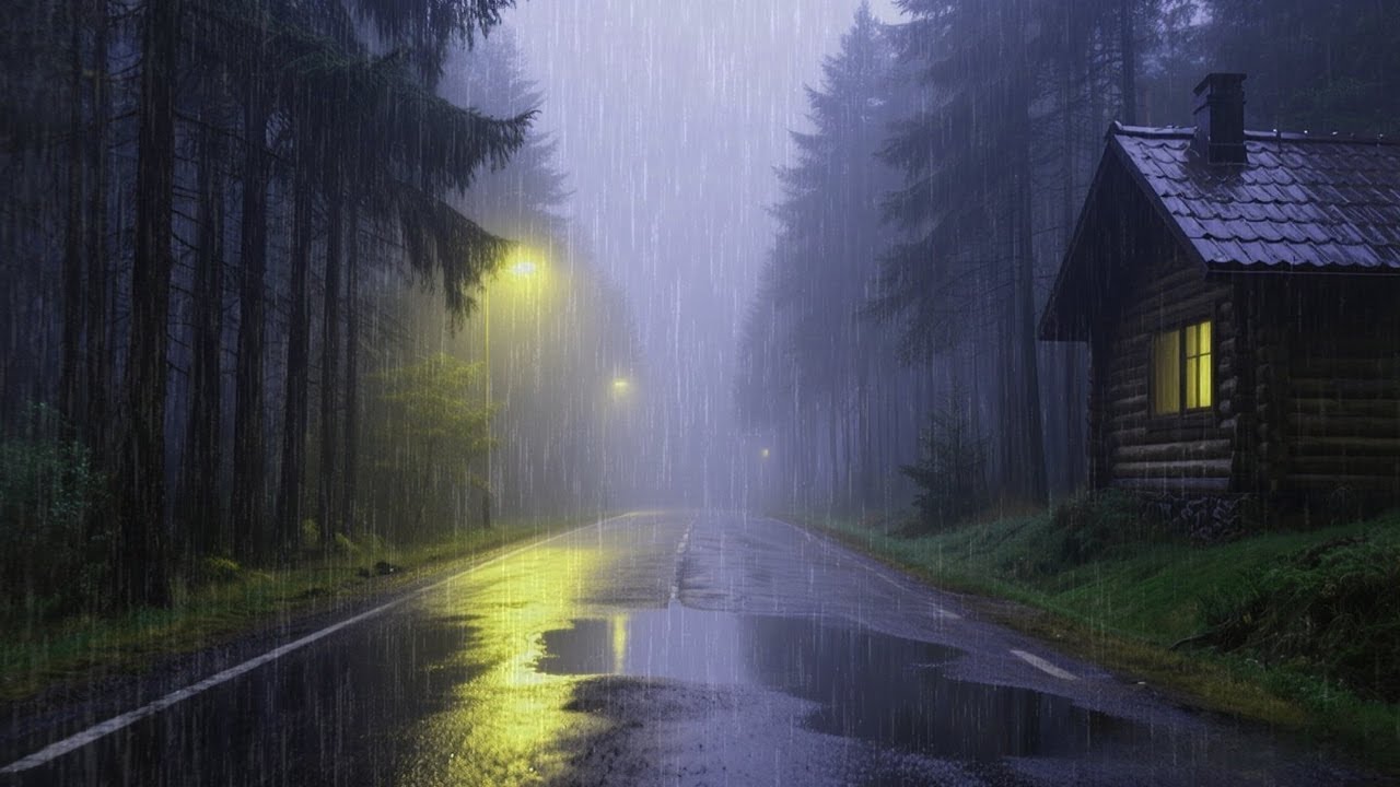 [ LIVE ] Gentle Rain & Thunderstorm Sounds – Deep Sleep Ambience for Fast Relaxing Rest