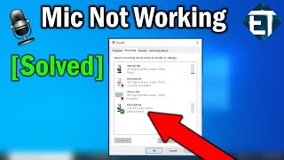 How To Fix Internal Microphone Not Working on Windows 10 Laptop