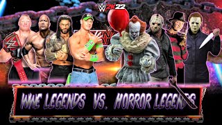 WWE Legends vs. Horror Legends: Michael Myers + Freddie + Pennywise + Jason Tag Team Match WWE2K22