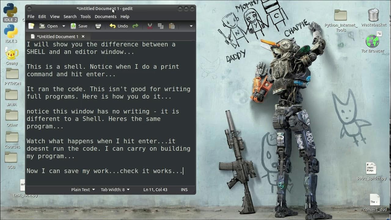 Python IDLE Basics - Difference between Shell and Editor - YouTube