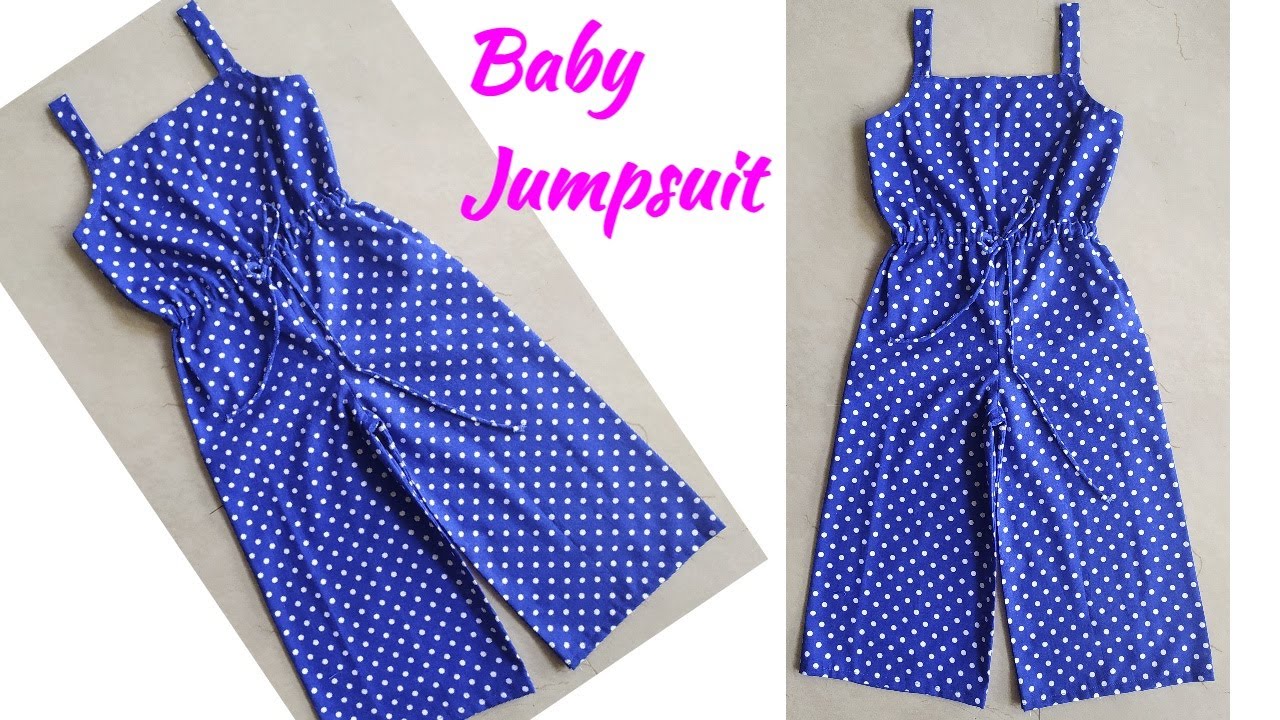 Baby Jumpsuit/dungaree dress Cutting and Stitching Step by Step