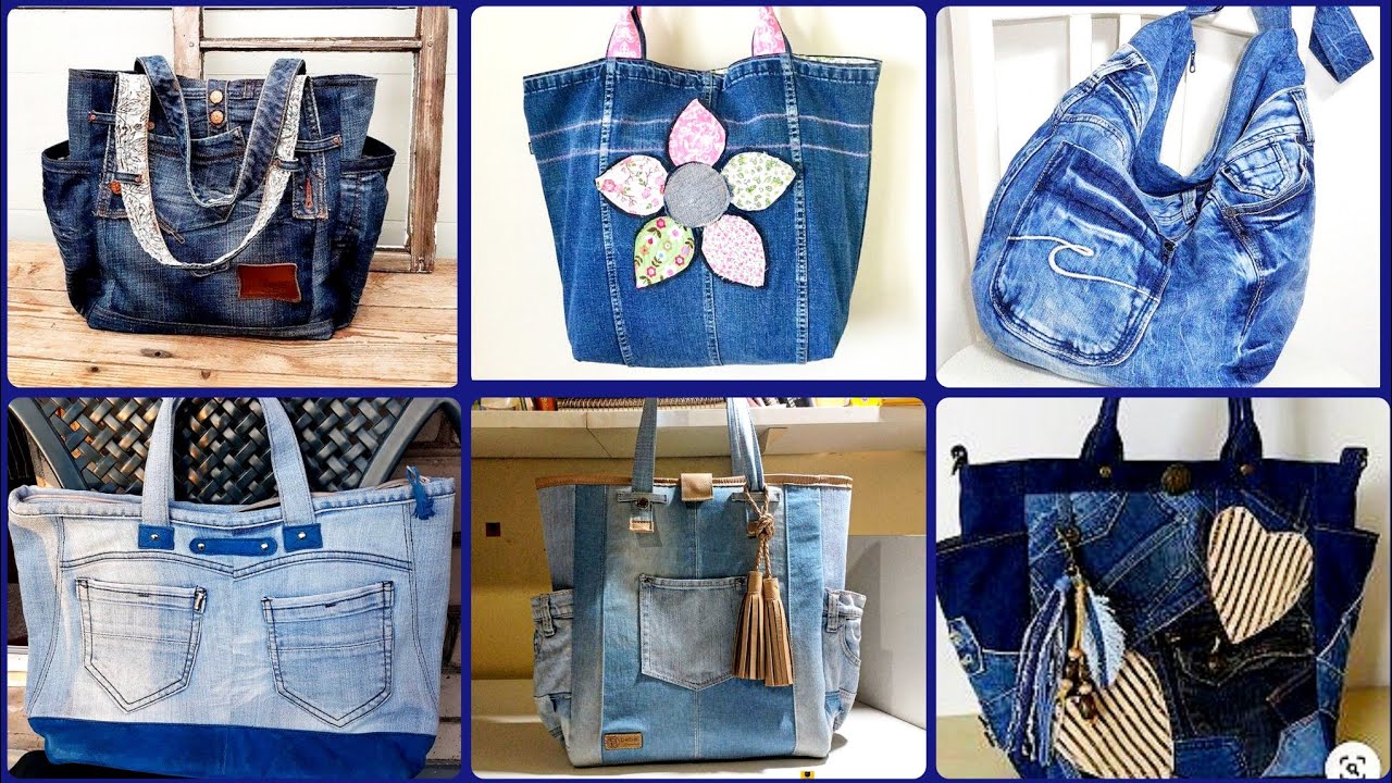 Best & Most Stylish Old denim convert into new bag ideas 2023 - YouTube