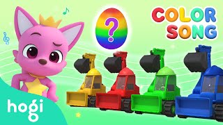 Color Surprise Eggs｜Excavators, Crack the Surprise Eggs｜Color Songs｜Fun Sing Along by Pinkfong Hogi