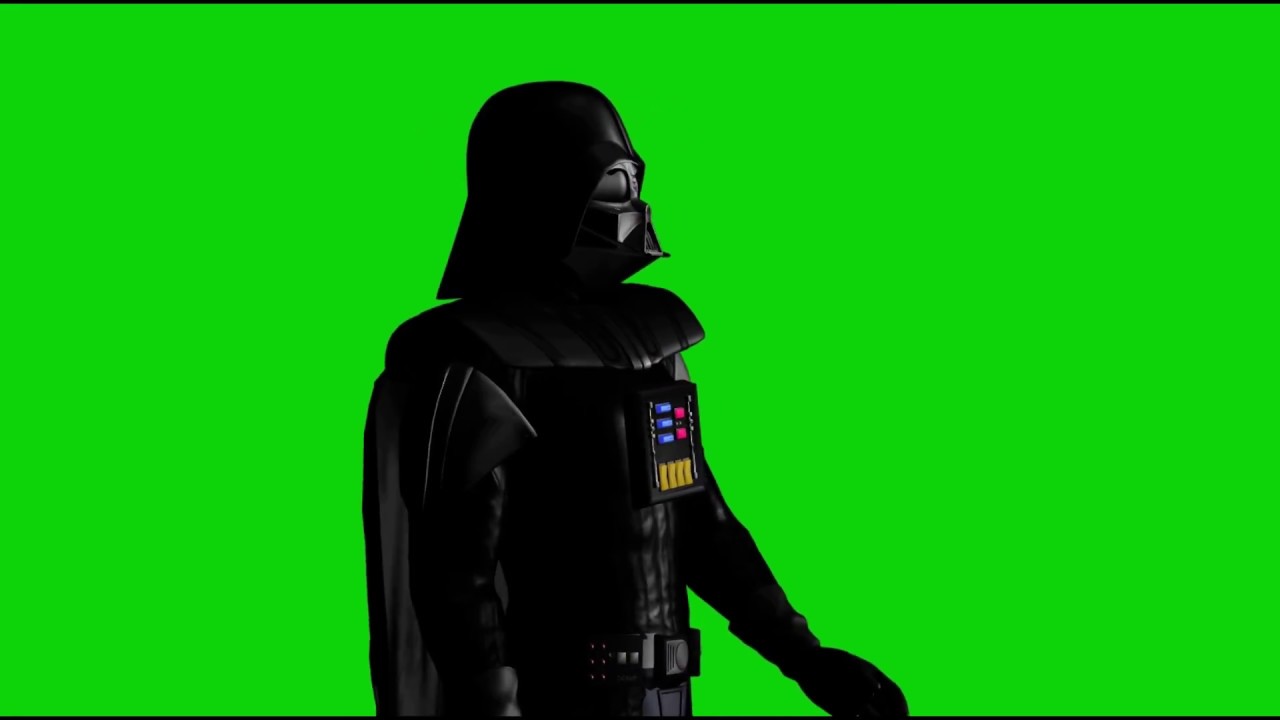 star wars green screen darth vader walking three different camera views