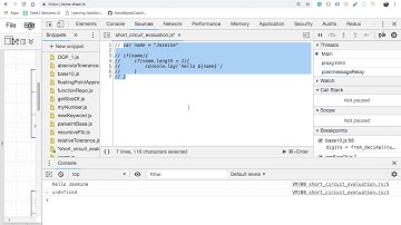 Booleans Short Circuit evaluation code