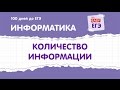 Количество информации. ЕГЭ по информатике