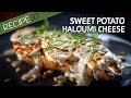 Baked Sweet Potato with Haloumi Cheese