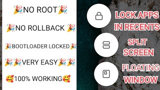 LOCK APPS🔒,USE SPLIT SCREEN AND FLOATING WINDOW IN REDMI PHONES AFTER UPDATE screenshot 2