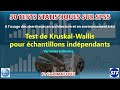 Le test de Kruskal-Wallis pour échantillons indépendants -variables ordinales-