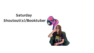 Saturday Shoutout(s) Booktuber #shoutout #saturdayvibes