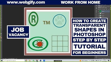 how to create transparent shape in photoshop step-by-step tutorial for beginners #webgify online job