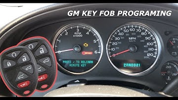 HOW TO PROGRAM 2007-14 GM KEY FOB