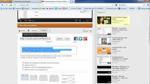 Moodle - Comment intégrer une vidéo Youtube