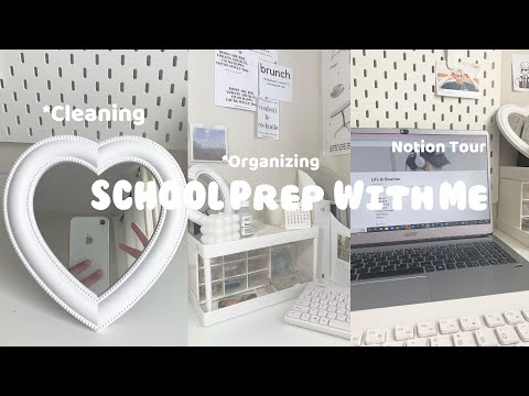 School Preparation: deep cleaning my room, Notion Tour, unboxing, etc⌨️🔗