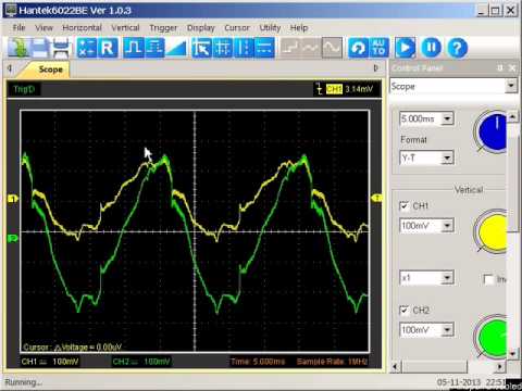 Hantek 6022be Usb Digital Oszilloskop Youtube