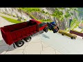 Heavy Vehicle Insane Stairs Jumps Down With Side Impact(Crash Test) - BeamNG drive Down Stairs Jumps