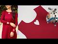 Beautiful Heart Shape Neck Design Cutting And Stitching New Kurti Neck Design Sewing Tricks 