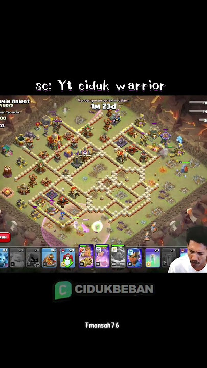 Ciduk Warrior kompor th 16 #cidukwarrior #clashofclans #coc