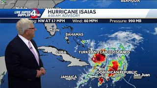 Videocast:  Hurricane Isaias heads toward Bahamas.