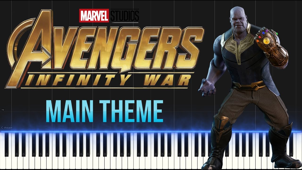 Avengers: Infinity War - Main Theme (Piano Tutorial Synthesia)