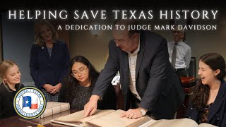 Harris County District Clerk's Office  Judge Mark Davidson Archives and Documents Room Dedication