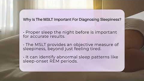 Why Is The MSLT Important For Diagnosing Sleepiness? - Sleep Apnea Support Network