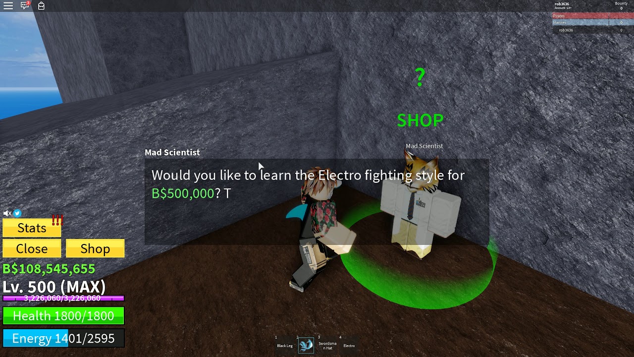 New Electro Fighting Style Location Op Blox Piece Roblox - 