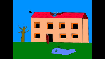A bomb hit a HOUSE ANIMATION! Made with Paint.net