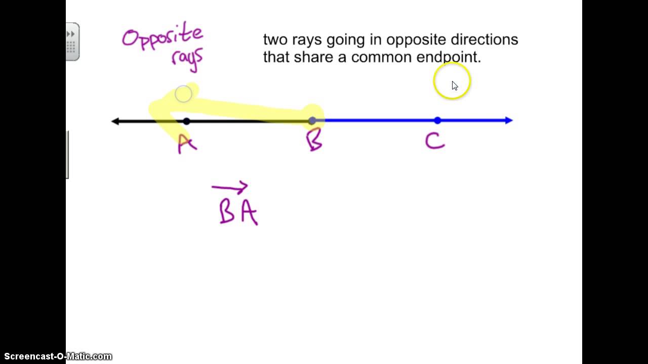 What are opposite rays?