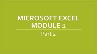 Celebrity Excel Module 1 Lecture (Part 2) Wealth