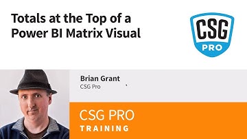 Totals at the Top of a Power BI Matrix Visual