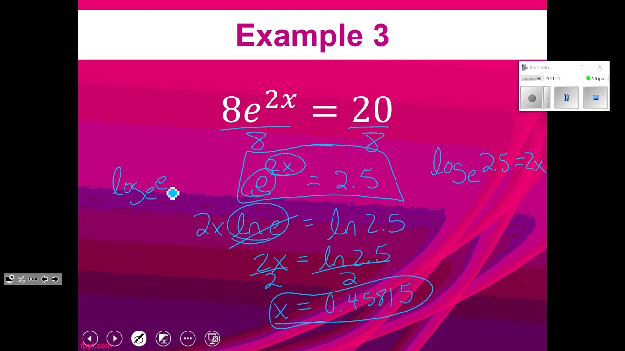 Trigonometry Objective 34 Solving Exponential and Logarithmic Equations ...