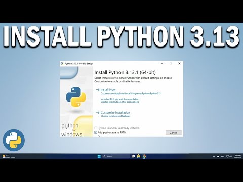 How To install Python 3.13.1 on Windows 11 or 10