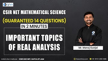 Important topics of Real Analysis - Guaranteed 14 Questions in just 2 minute