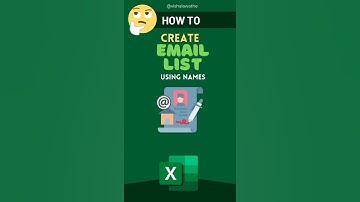Create Email List Using Names in Excel #shorts #youtubeshorts #trending #viral #howto