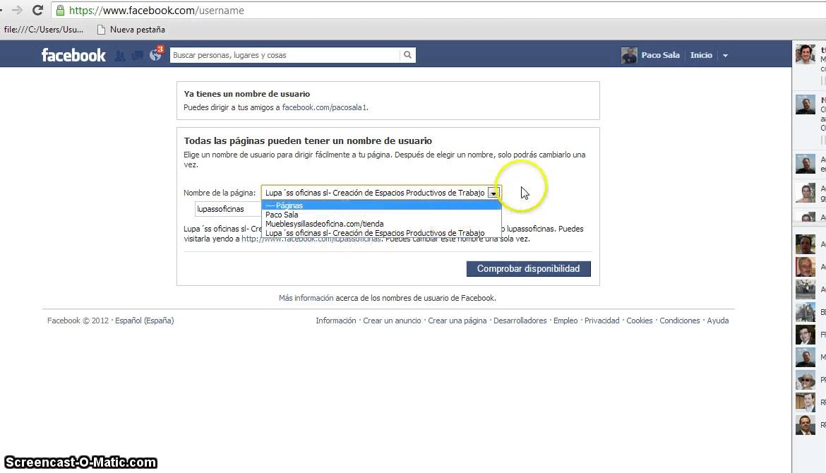Paco Sala (Redes sociales Bizkaia) ¿Cómo puedo cambiar el nombre del perfil de facebook?