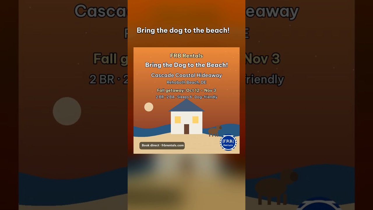 Dog-Friendly Fall Beach Rental in Rehoboth Beach, DE | FRB Rentals #Shorts