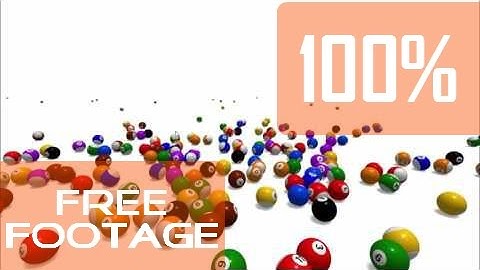 HD Pool Balls Abstract / Video Footage Free HD